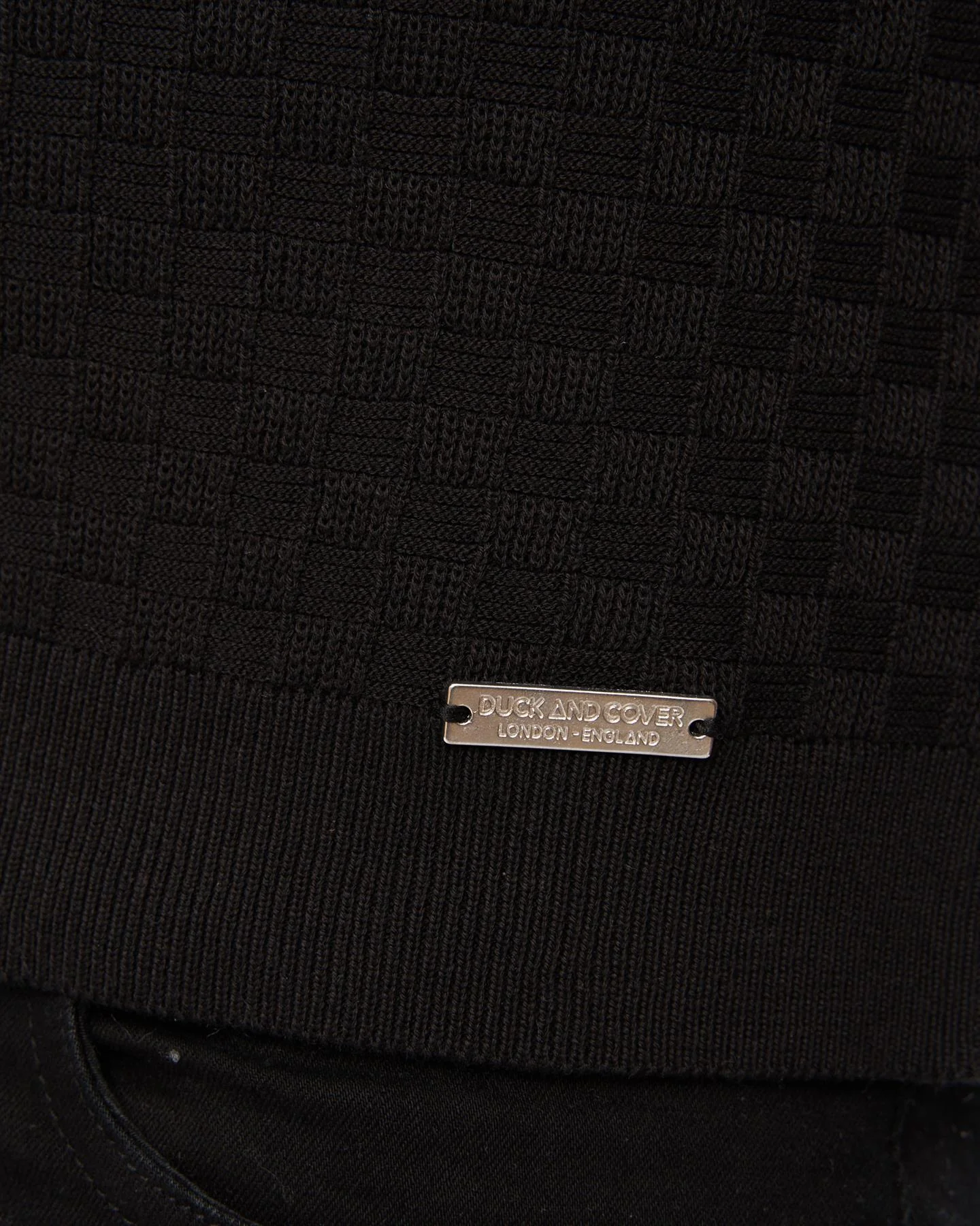 Danvers Zip Knit Polo Black - Image 7