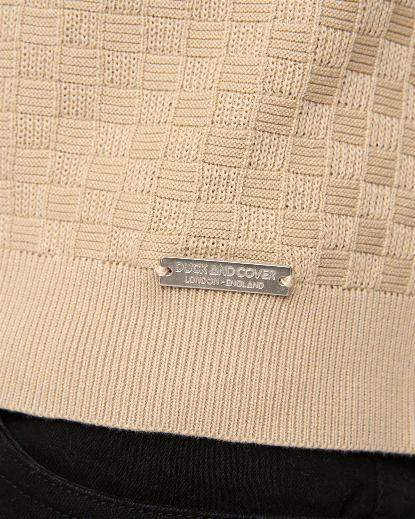 Danvers Zip Knit Polo Stone - Image 8