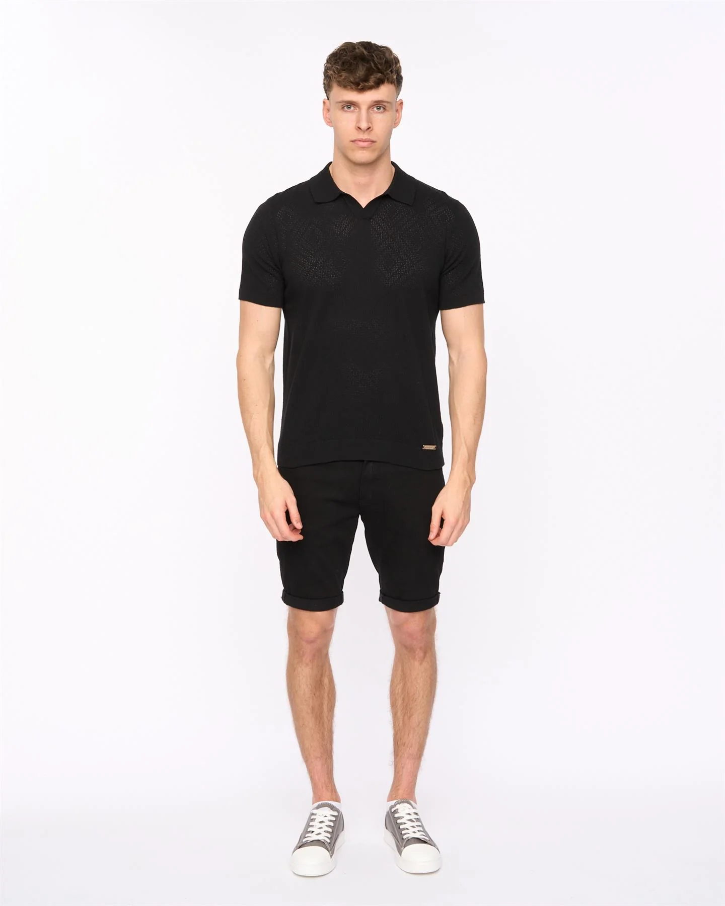 Dedham Knit Polo Black - Image 4