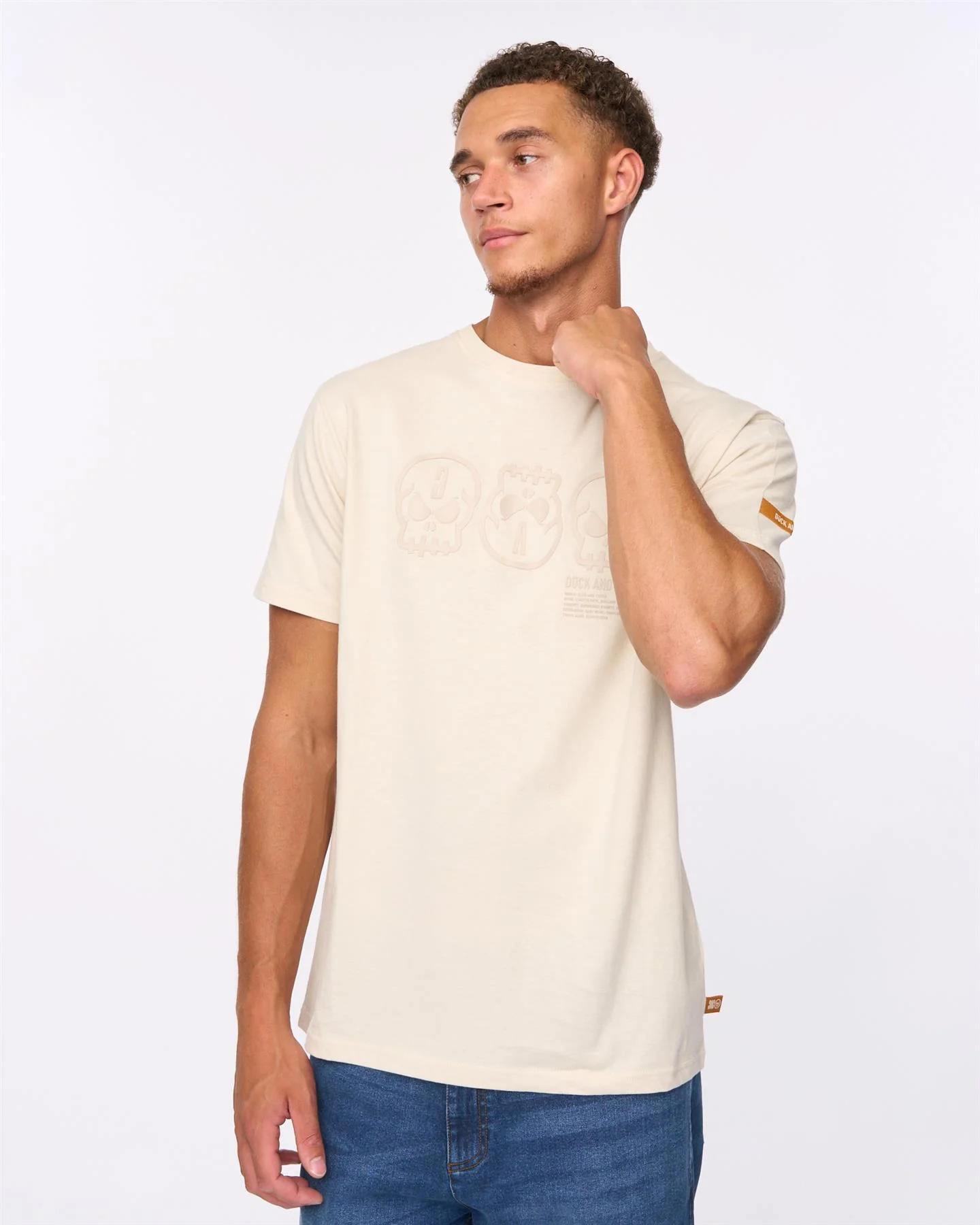 Deltamans T-Shirt Light Stone - Image 4