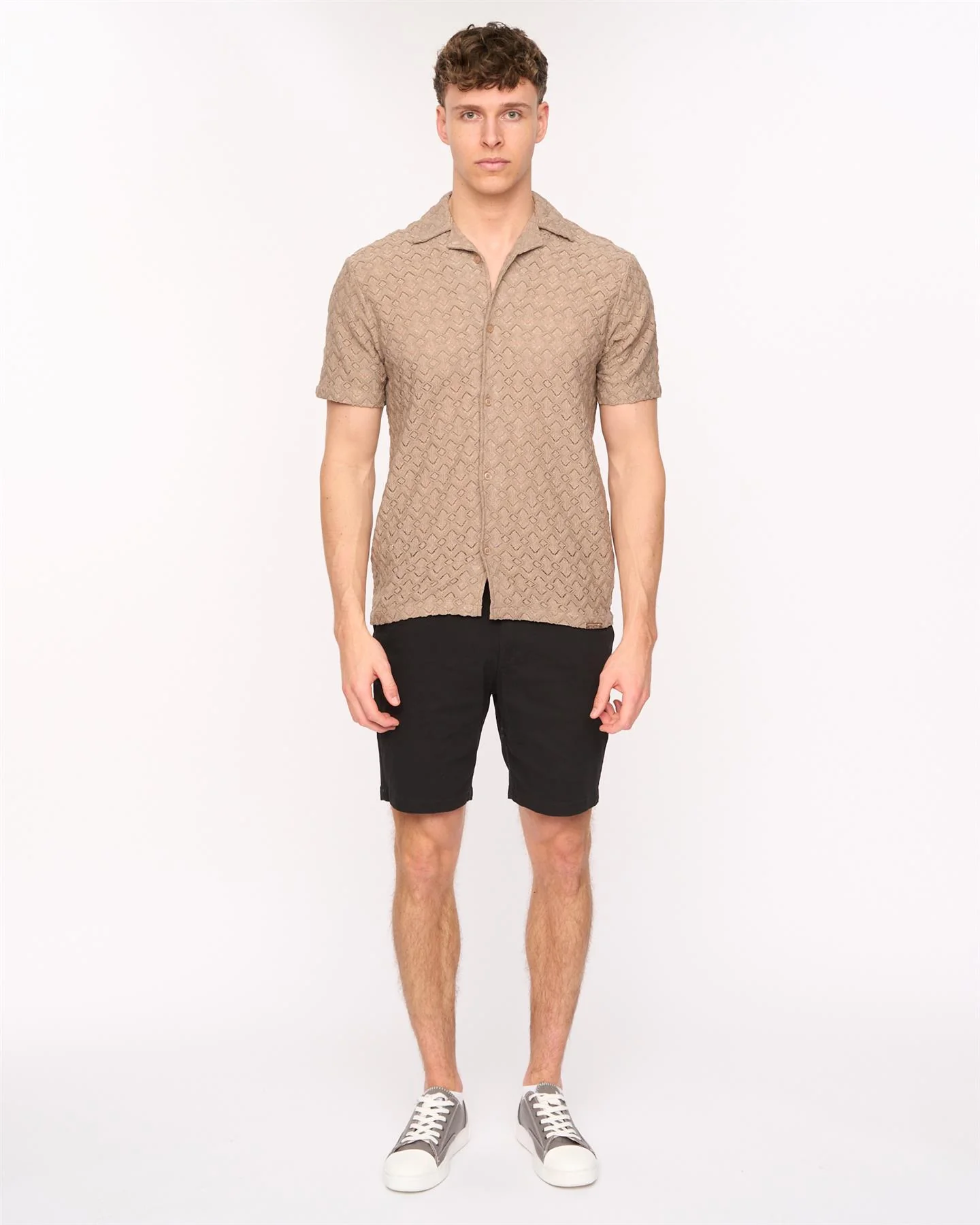 Foxborough Knit Shirt Taupe - Image 4