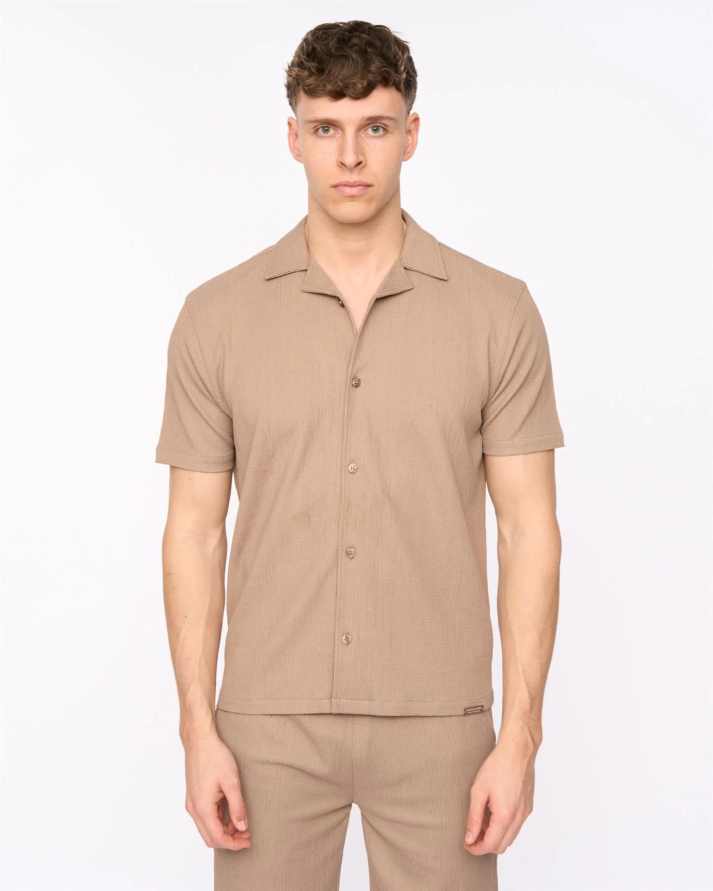 Hingham Shirt & Shorts Set Taupe - Image 4