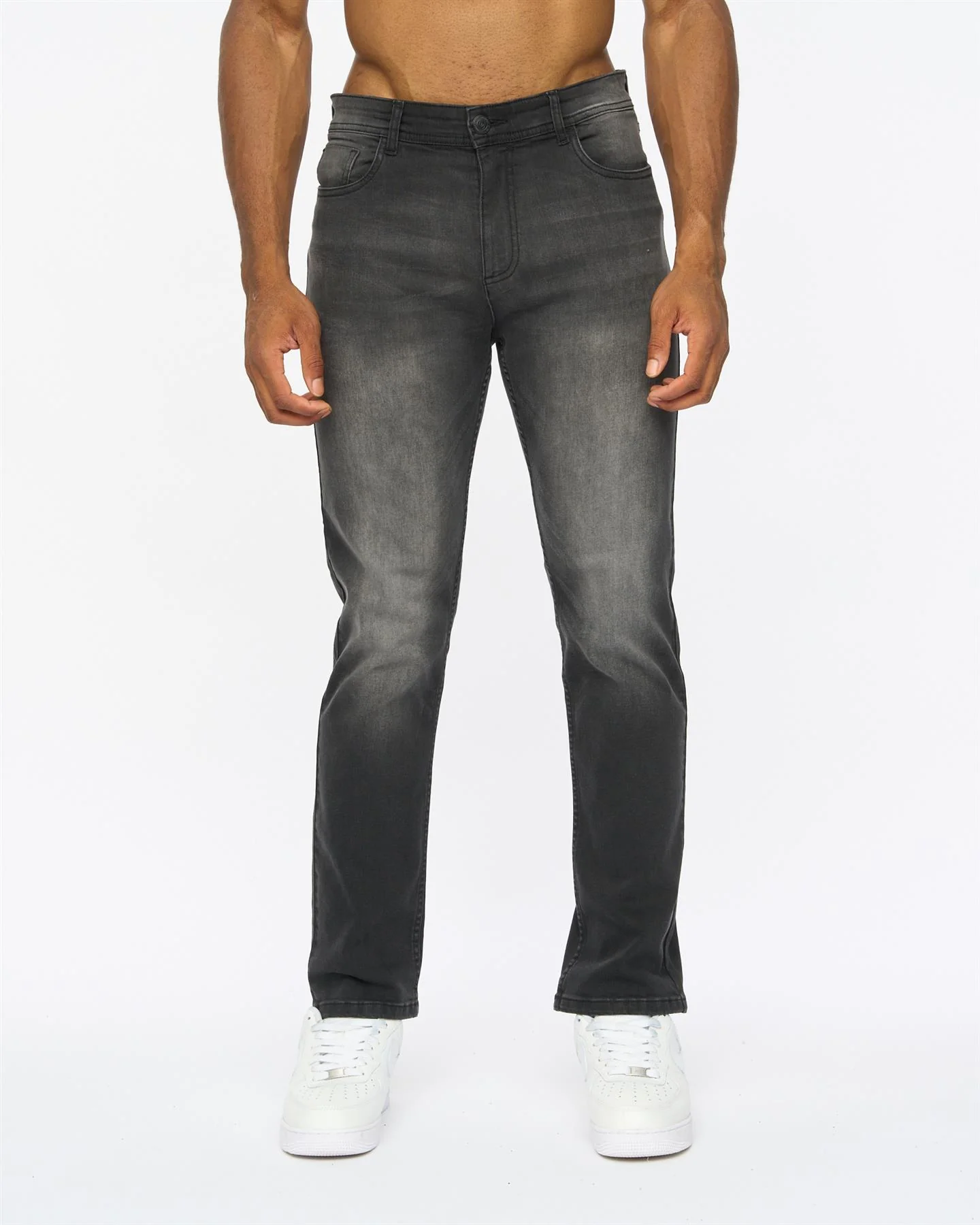 Janstar Straight Leg Jeans Black Wash - Image 6
