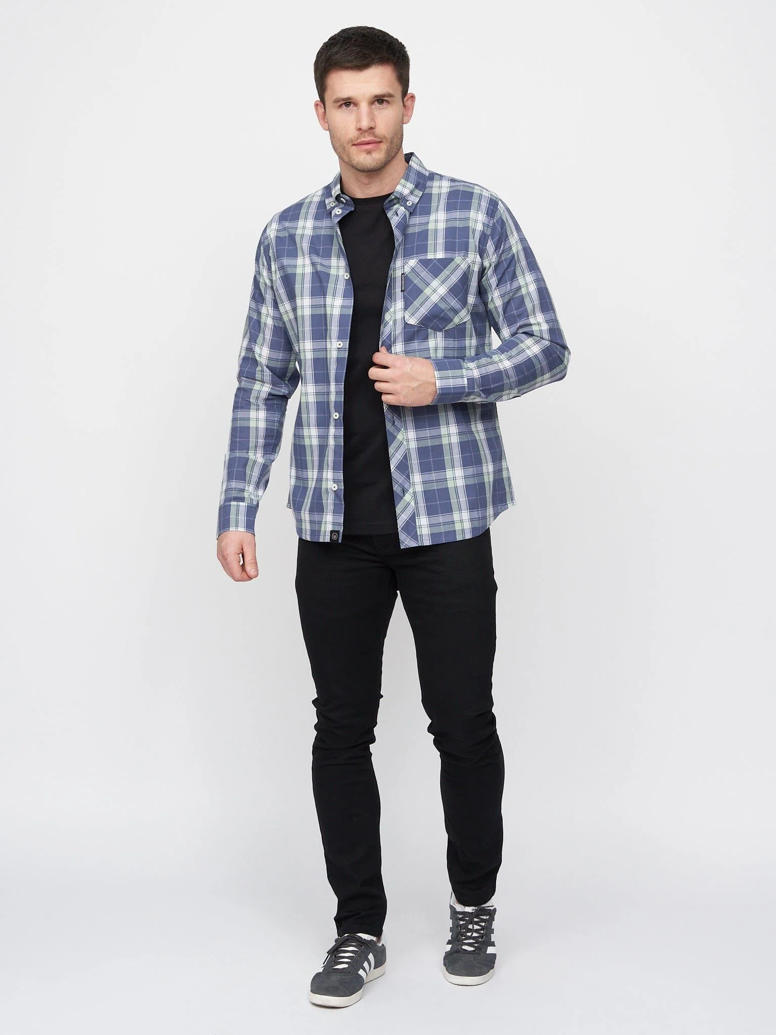 Lennmore Shirt Blue Check - Image 2