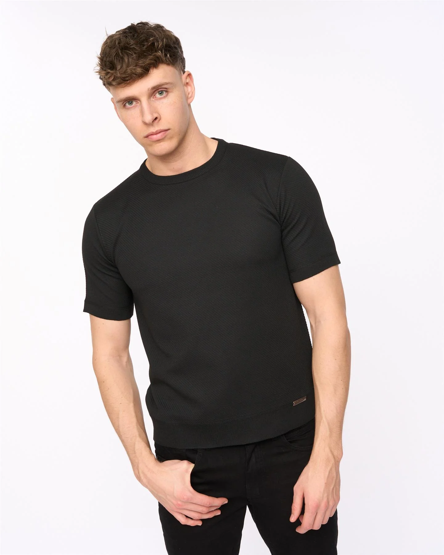 Marvela Knit T-Shirt Black - Image 6