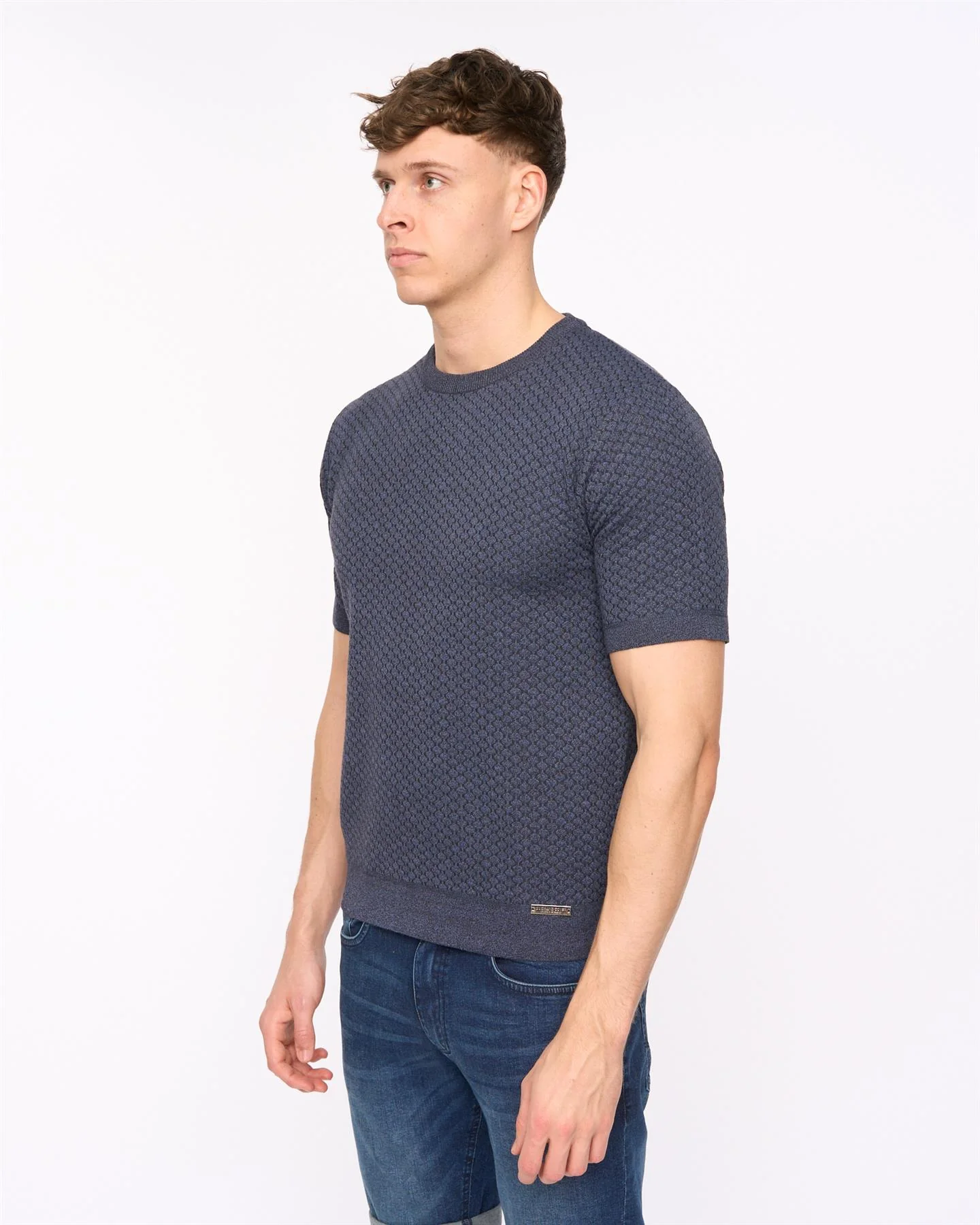 Mataso Knit T-Shirt Slate Blue - Image 5