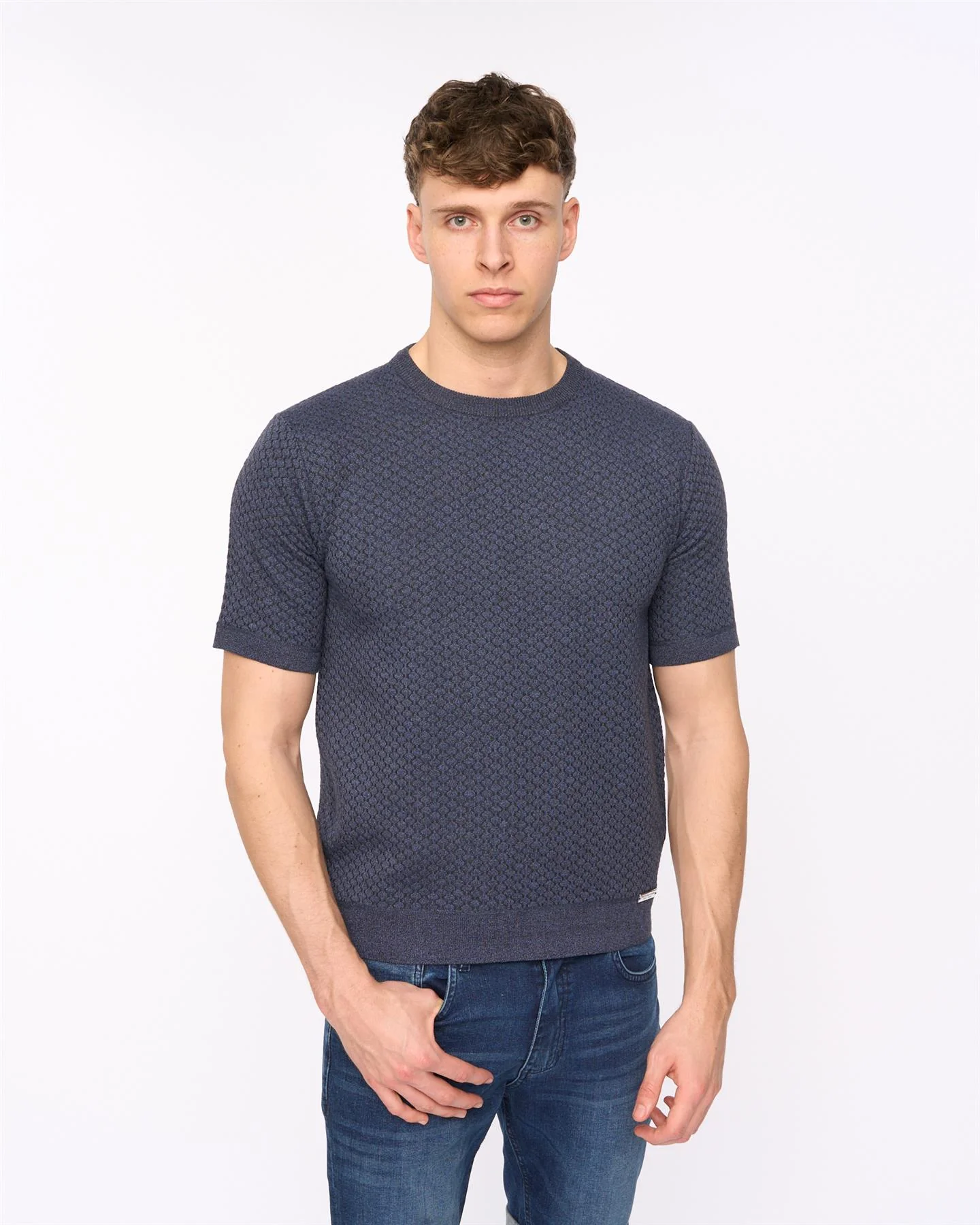 Mataso Knit T-Shirt Slate Blue - Image 7
