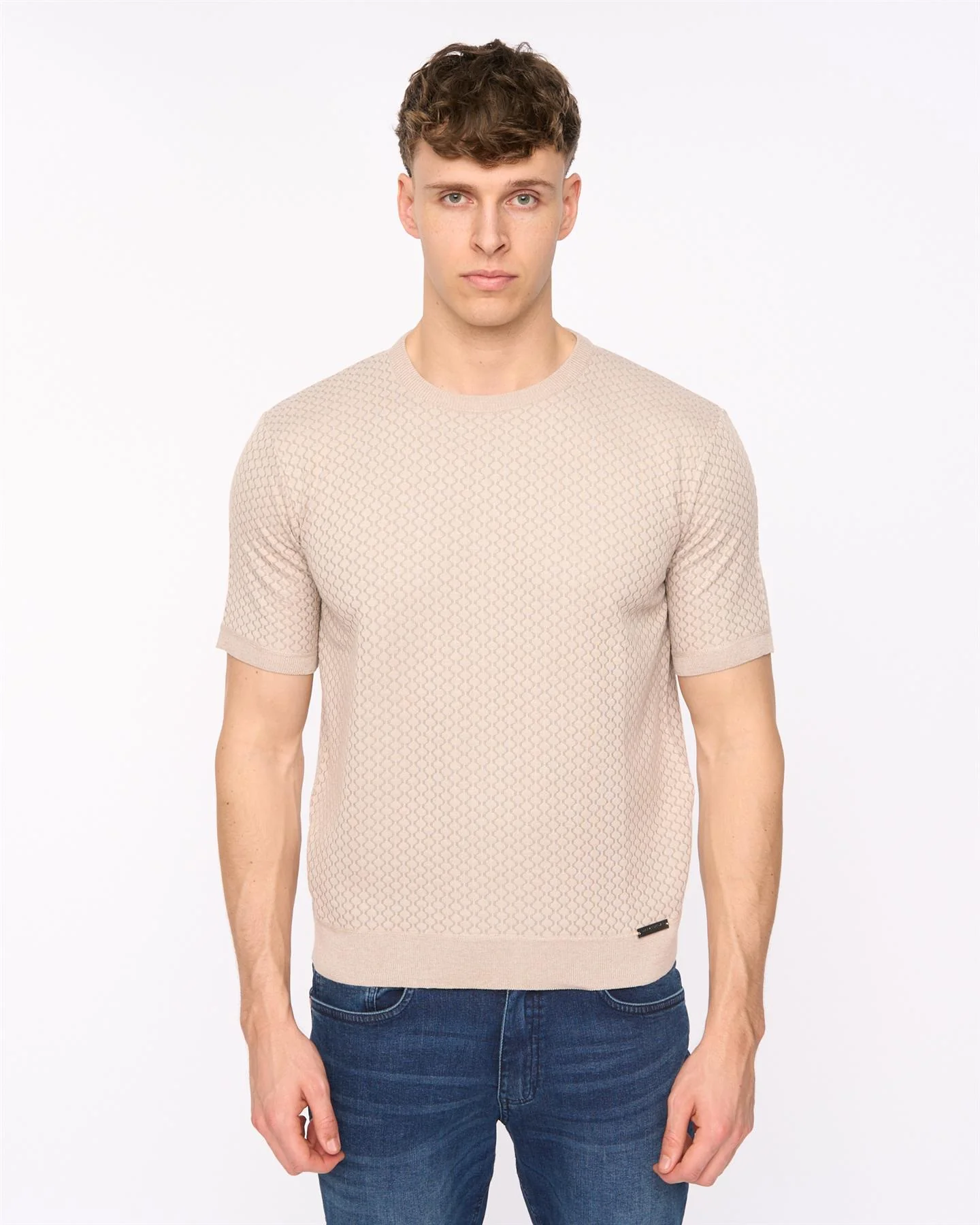 Mataso Knit T-Shirt Stone - Image 5