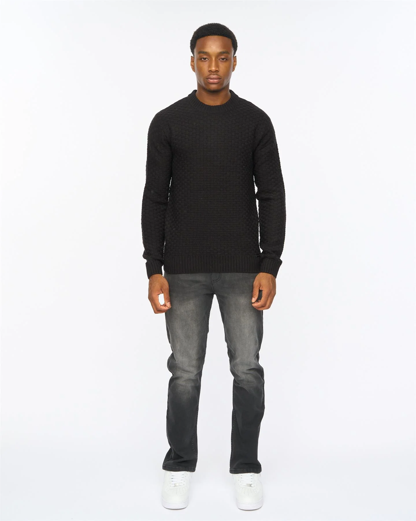 Matera Textured Knit Black - Image 3