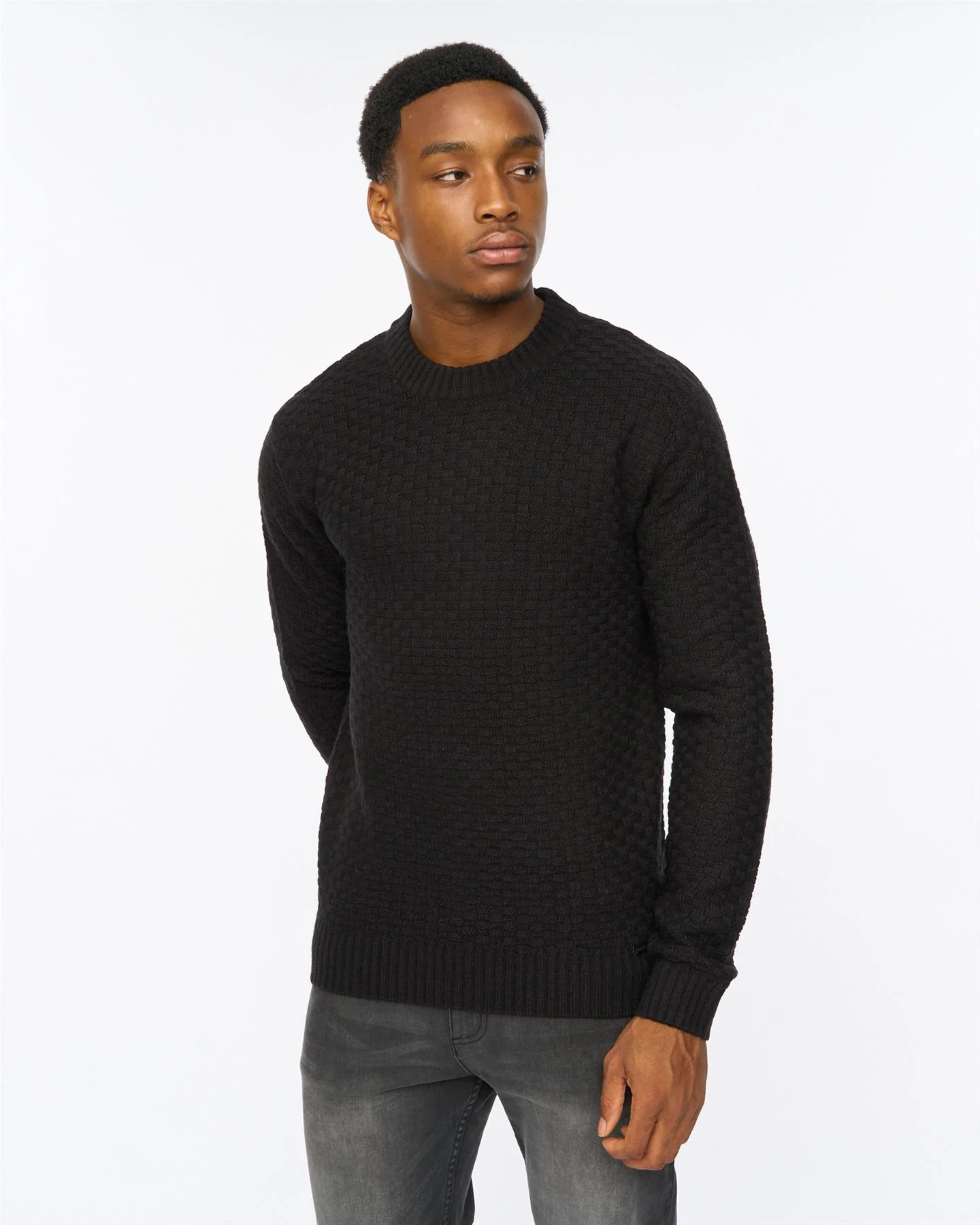 Matera Textured Knit Black - Image 4