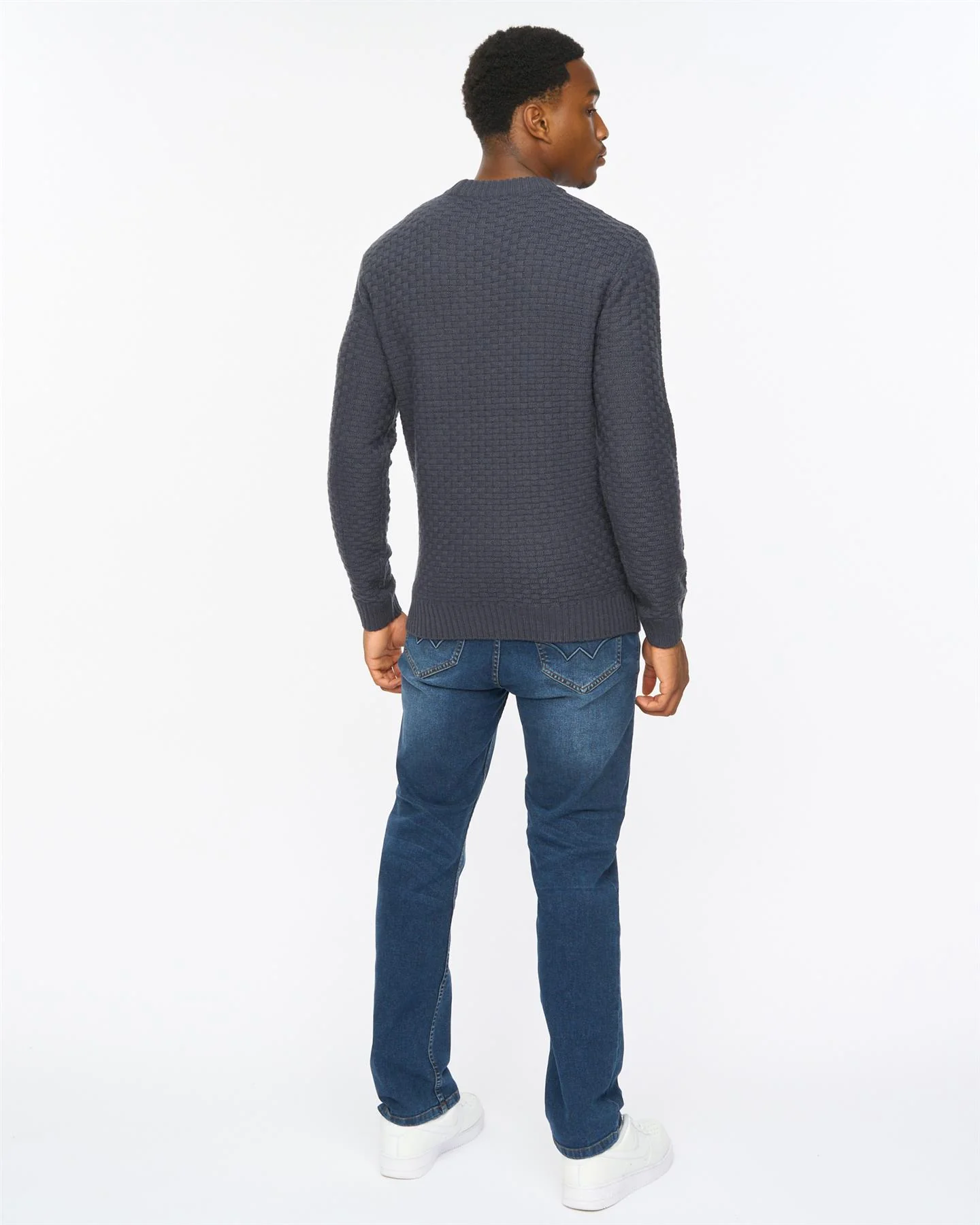 Matera Textured Knit Navy - Image 5