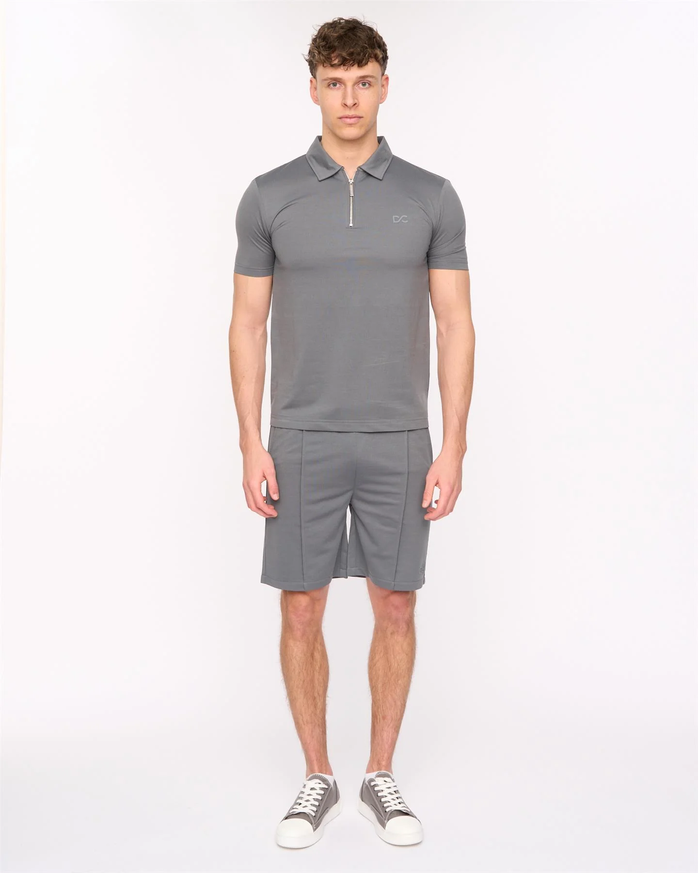 Medford Polo & Shorts Set Grey