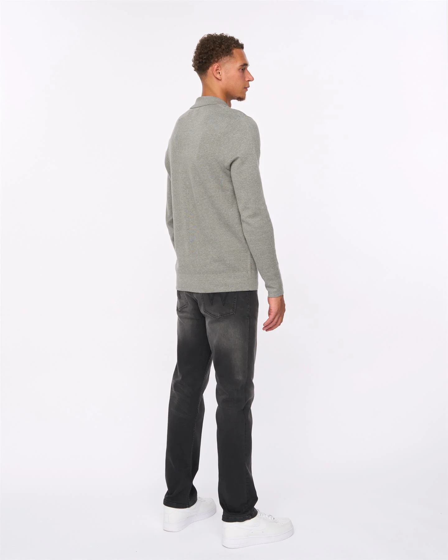 Melfi Zip Thru Knit Grey Marl - Image 5