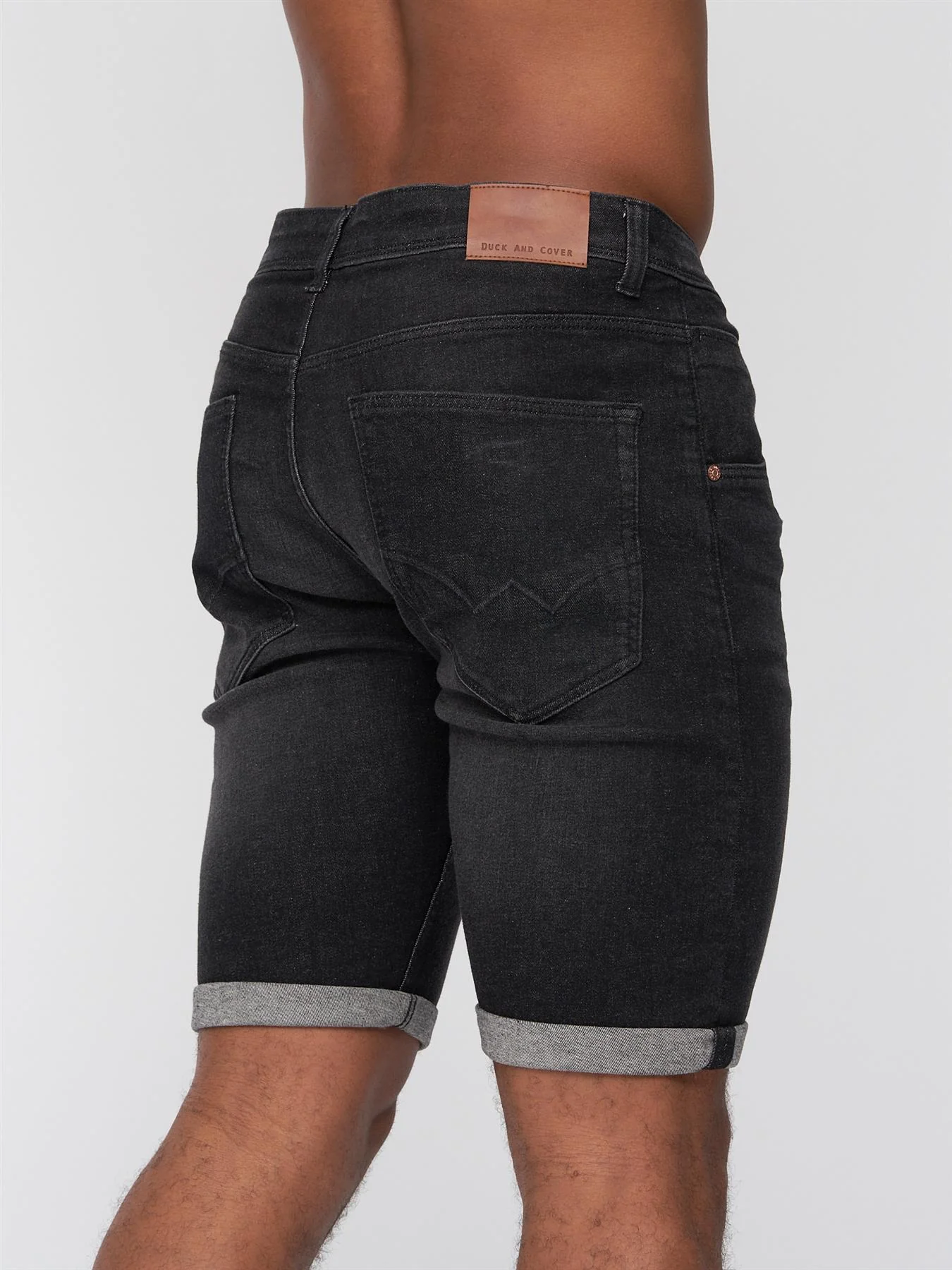 Mustone Denim Shorts Black Wash - Image 4