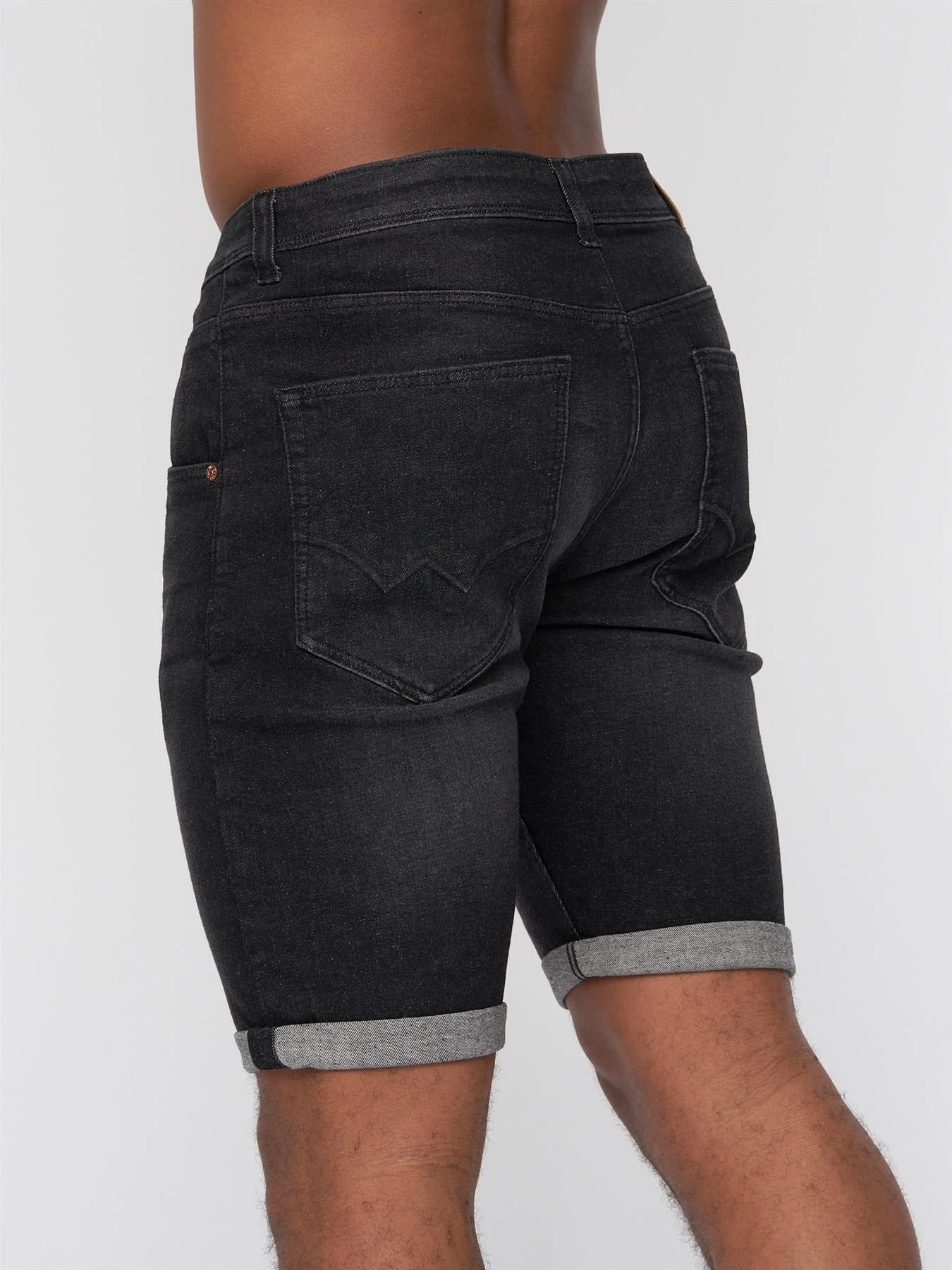 Mustone Denim Shorts Black Wash - Image 5