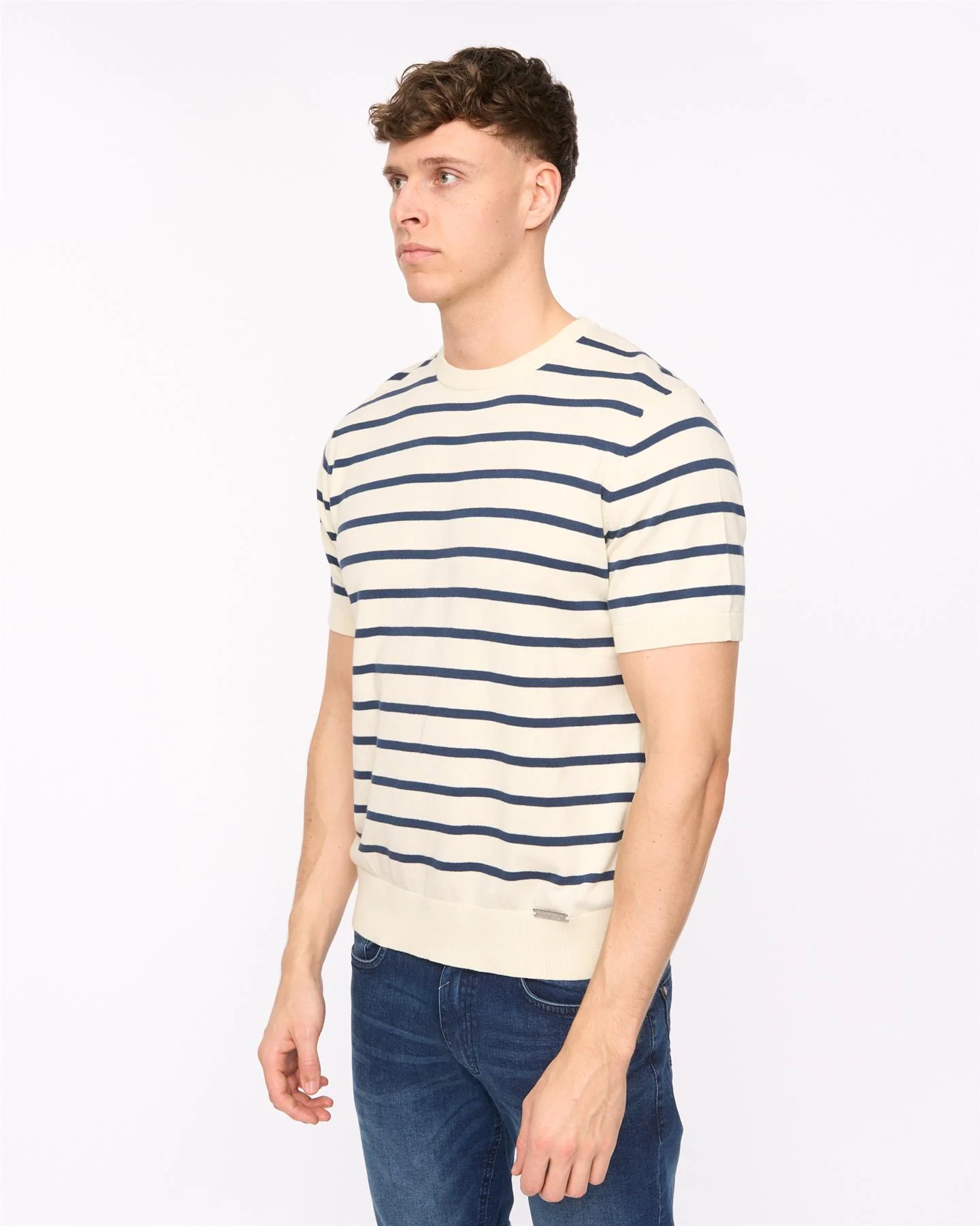 Norwell Knit T-Shirt Light Stone - Image 4