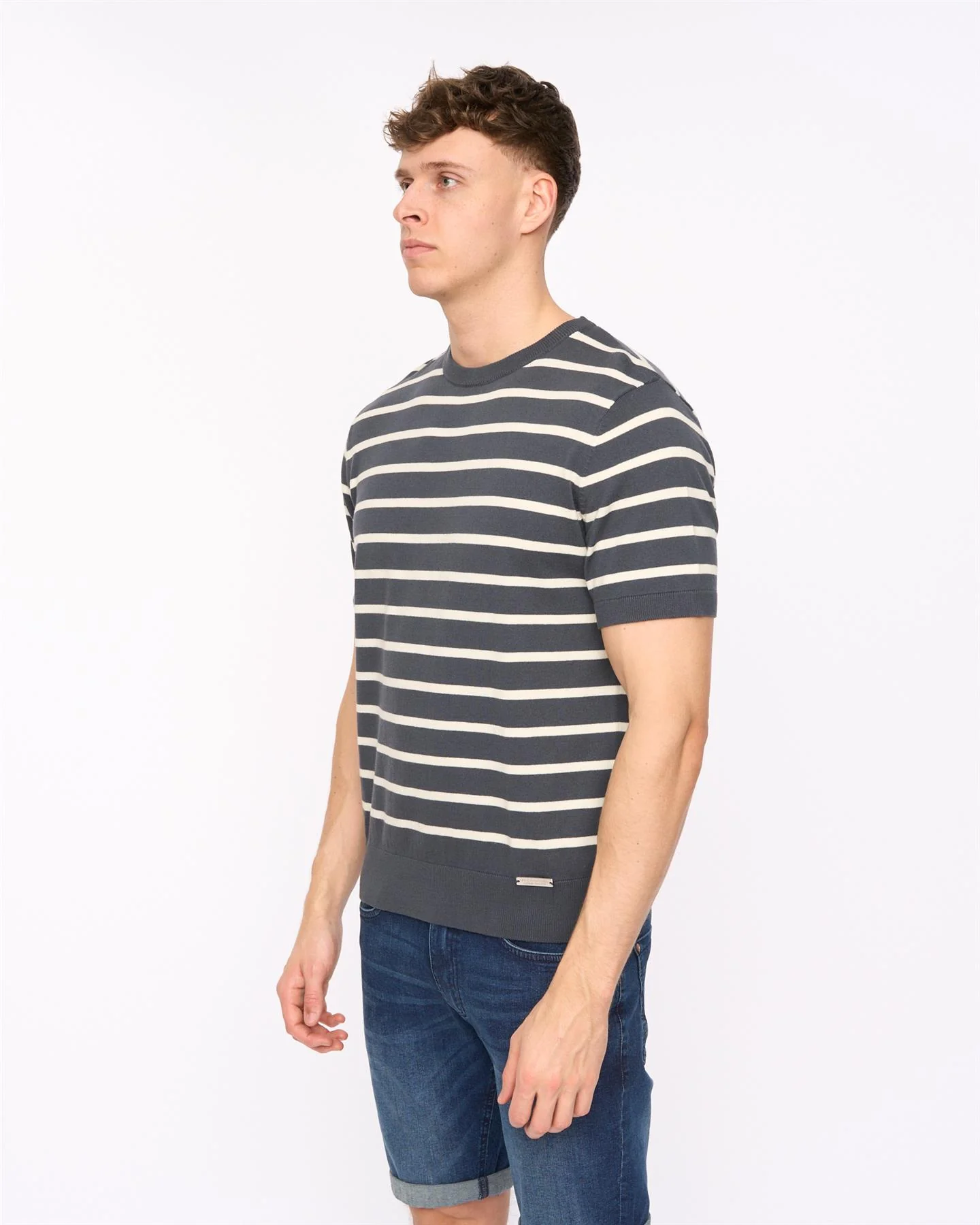 Norwell Knit T-Shirt Slate Blue - Image 4