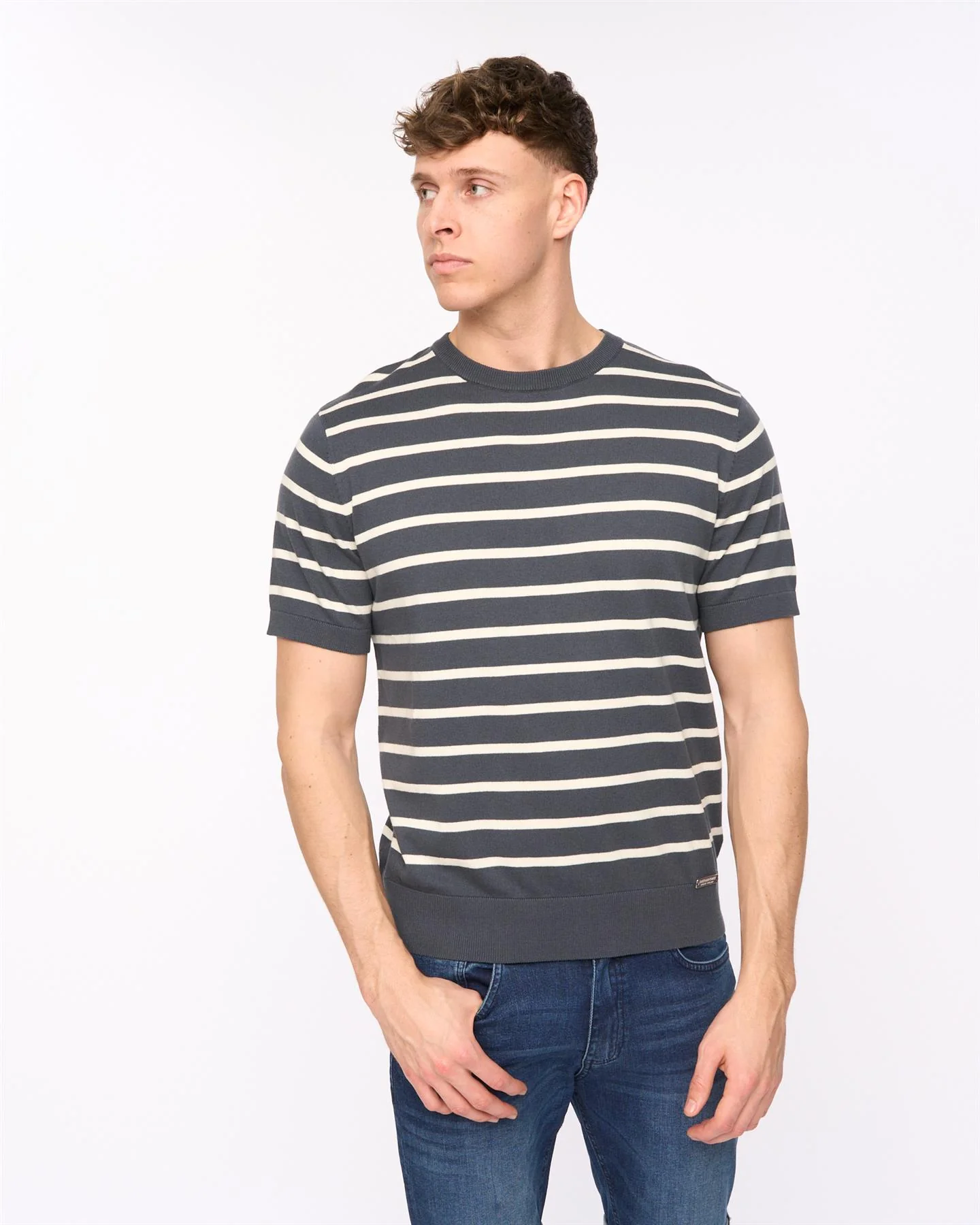 Norwell Knit T-Shirt Slate Blue - Image 6