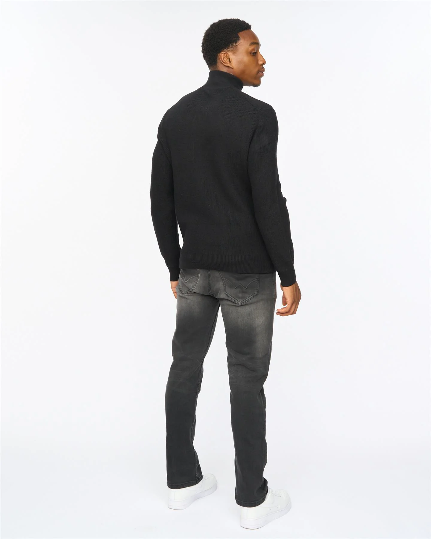 Potenza 1/4 Zip Knit Black - Image 6
