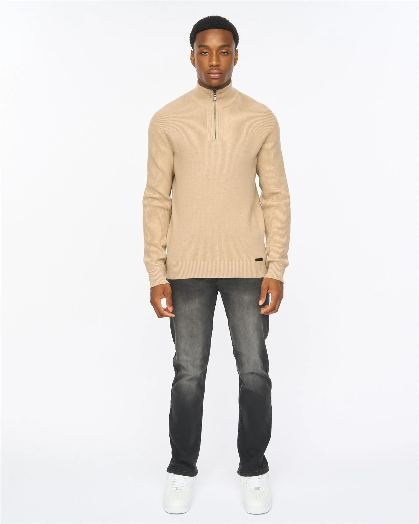 Potenza 1/4 Zip Knit Stone - Image 3