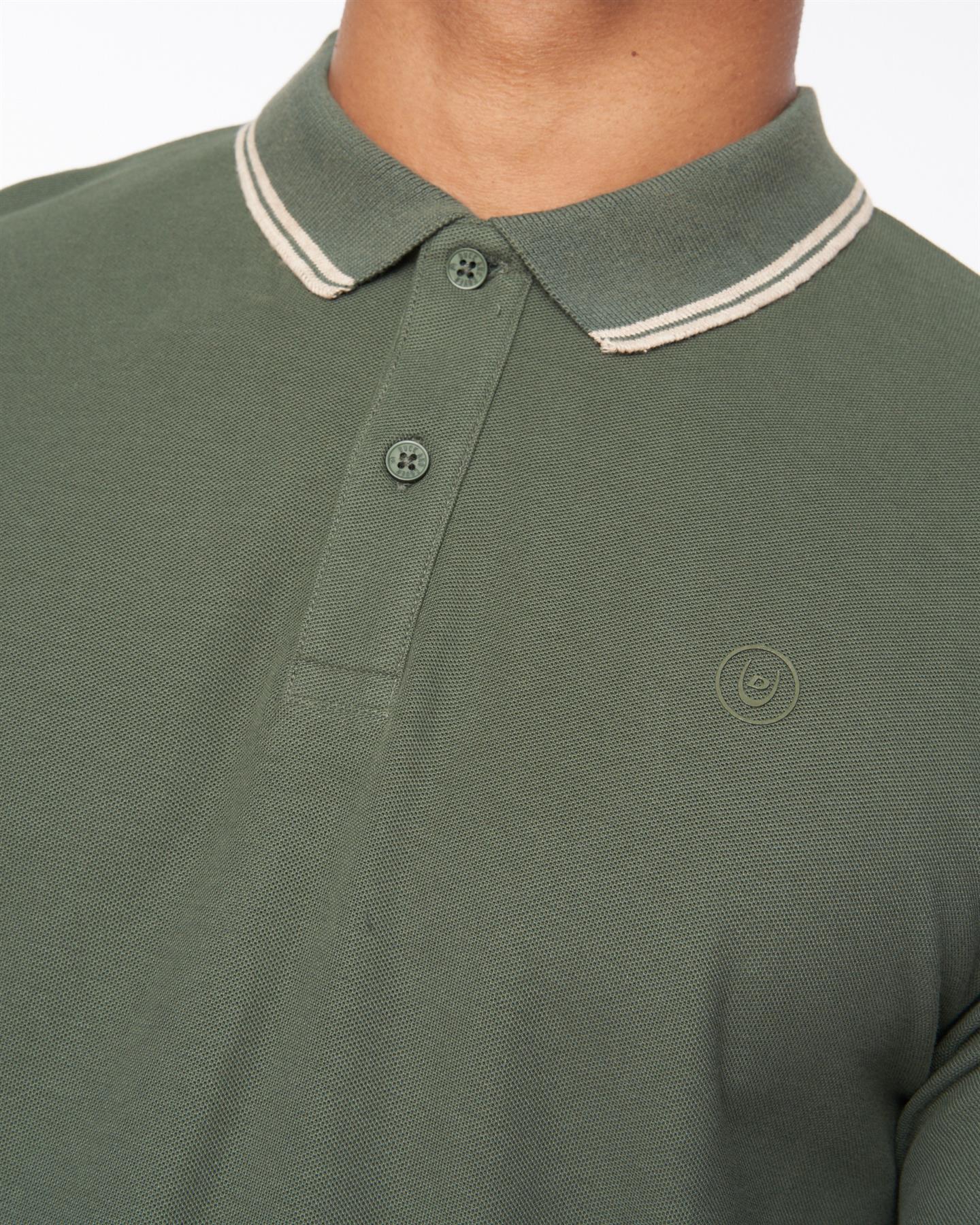 Roxberry Long Sleeve Polo Forest Green - Image 4