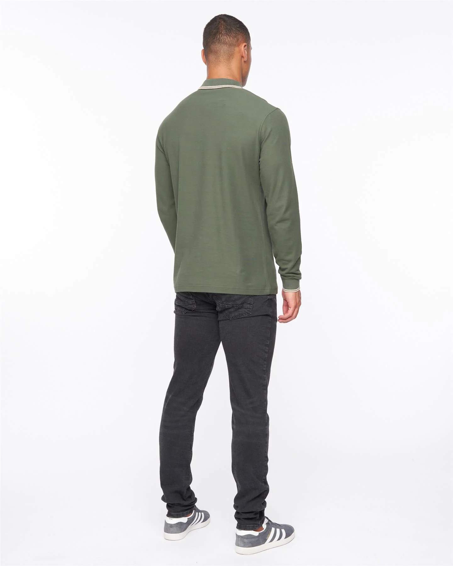 Roxberry Long Sleeve Polo Forest Green - Image 5