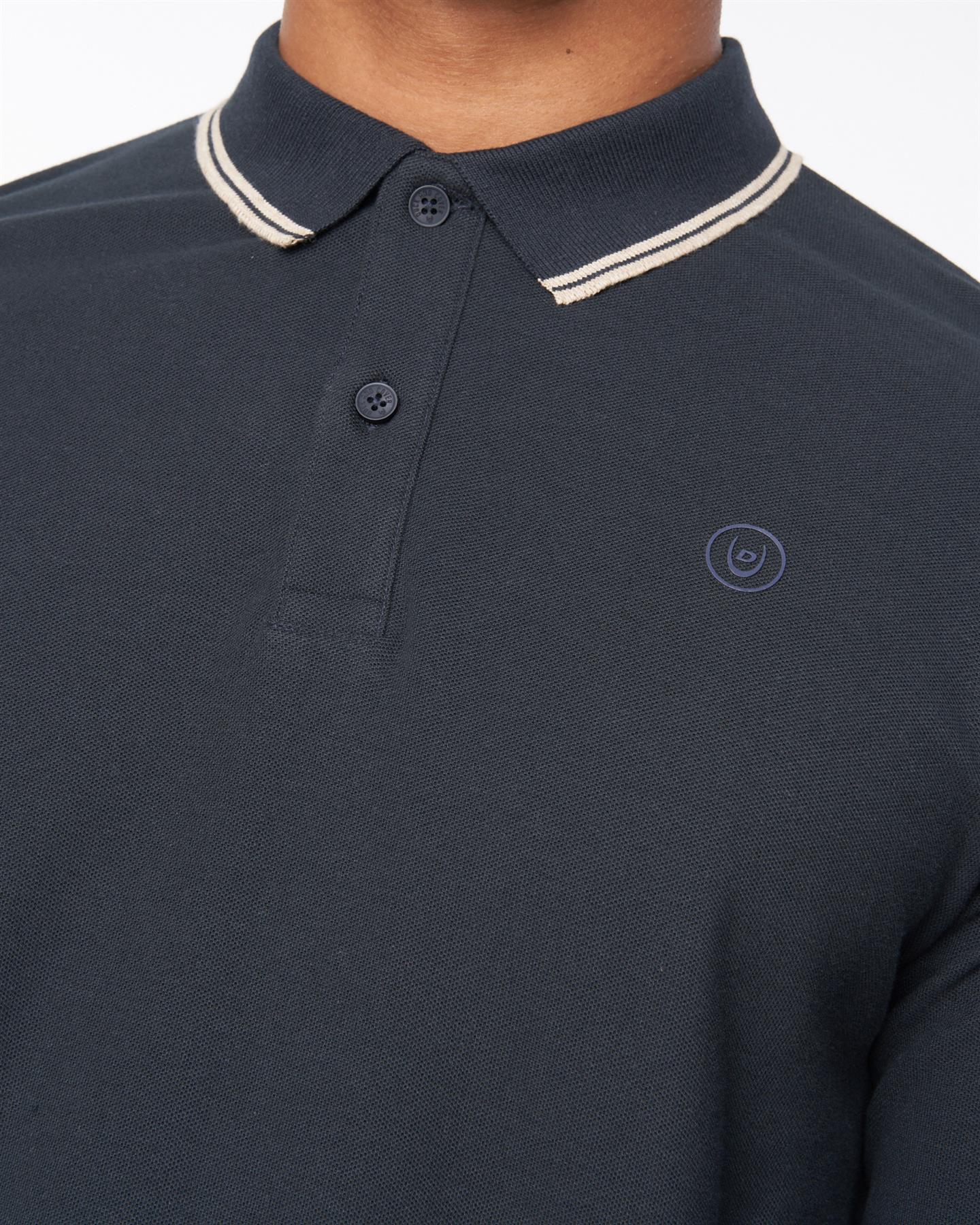 Roxberry Long Sleeve Polo Navy - Image 6