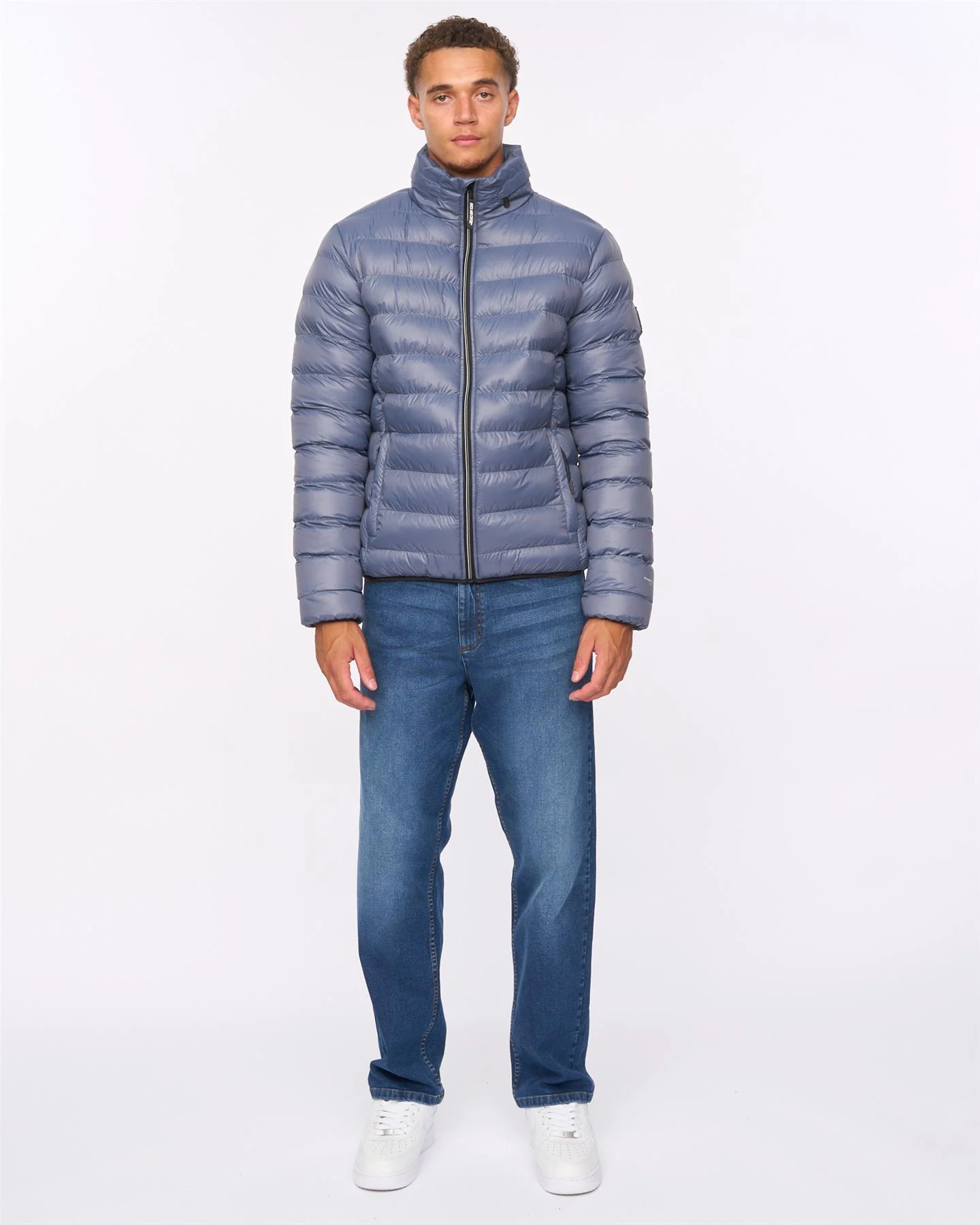 Shemmy Two Quilted Jacket Denim Blue - Image 4