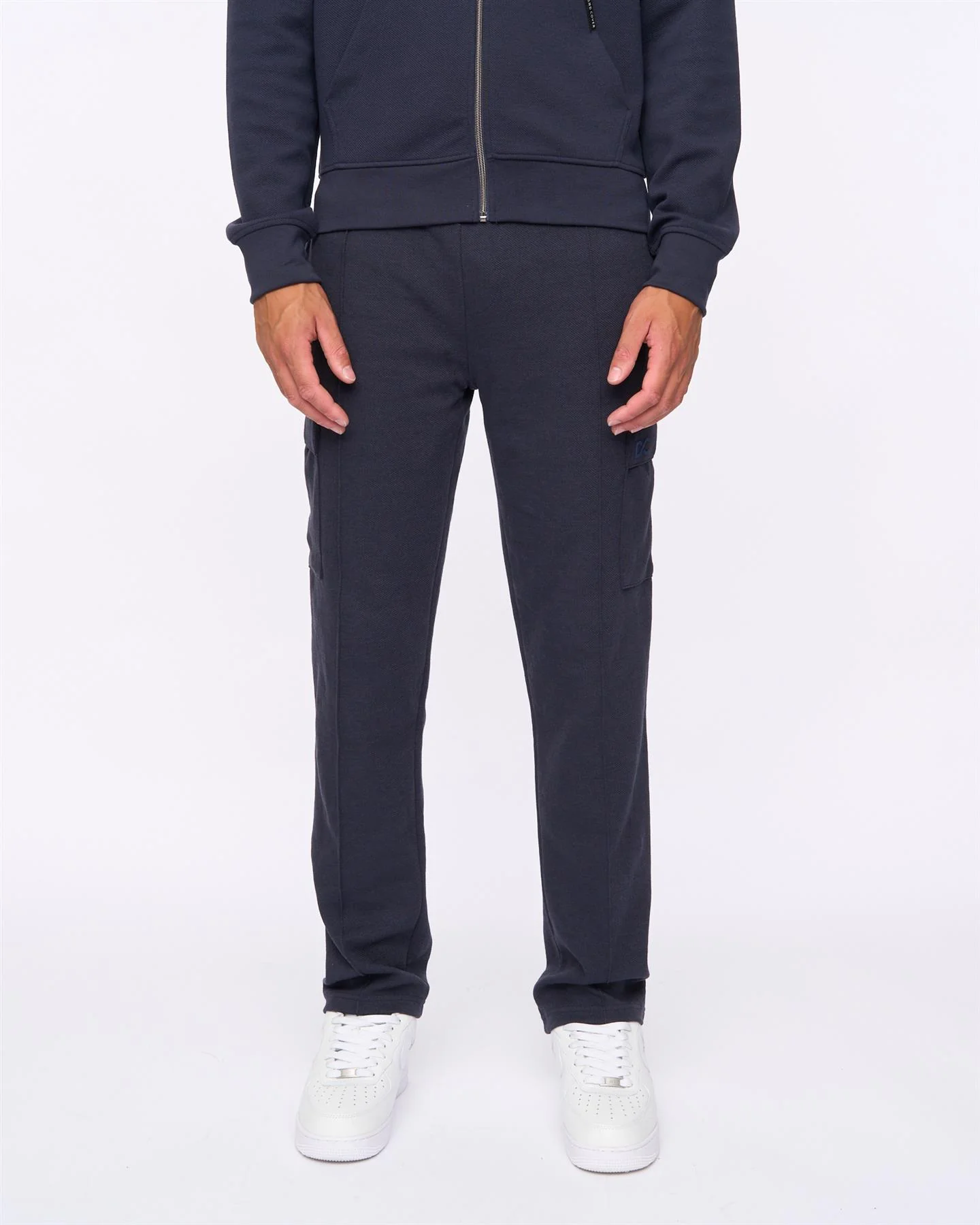Slellmoore 1/4 Zip Hoodie & Optimus Combat Joggers Set Navy - Image 4