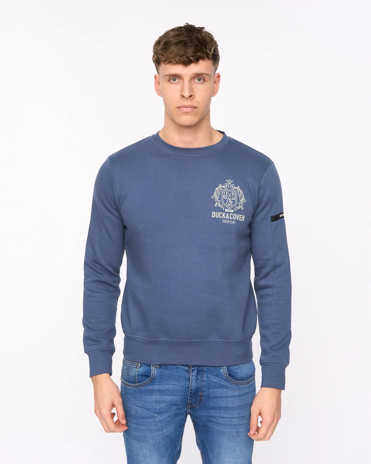 Stoneham Crew Sweat Denim Blue
