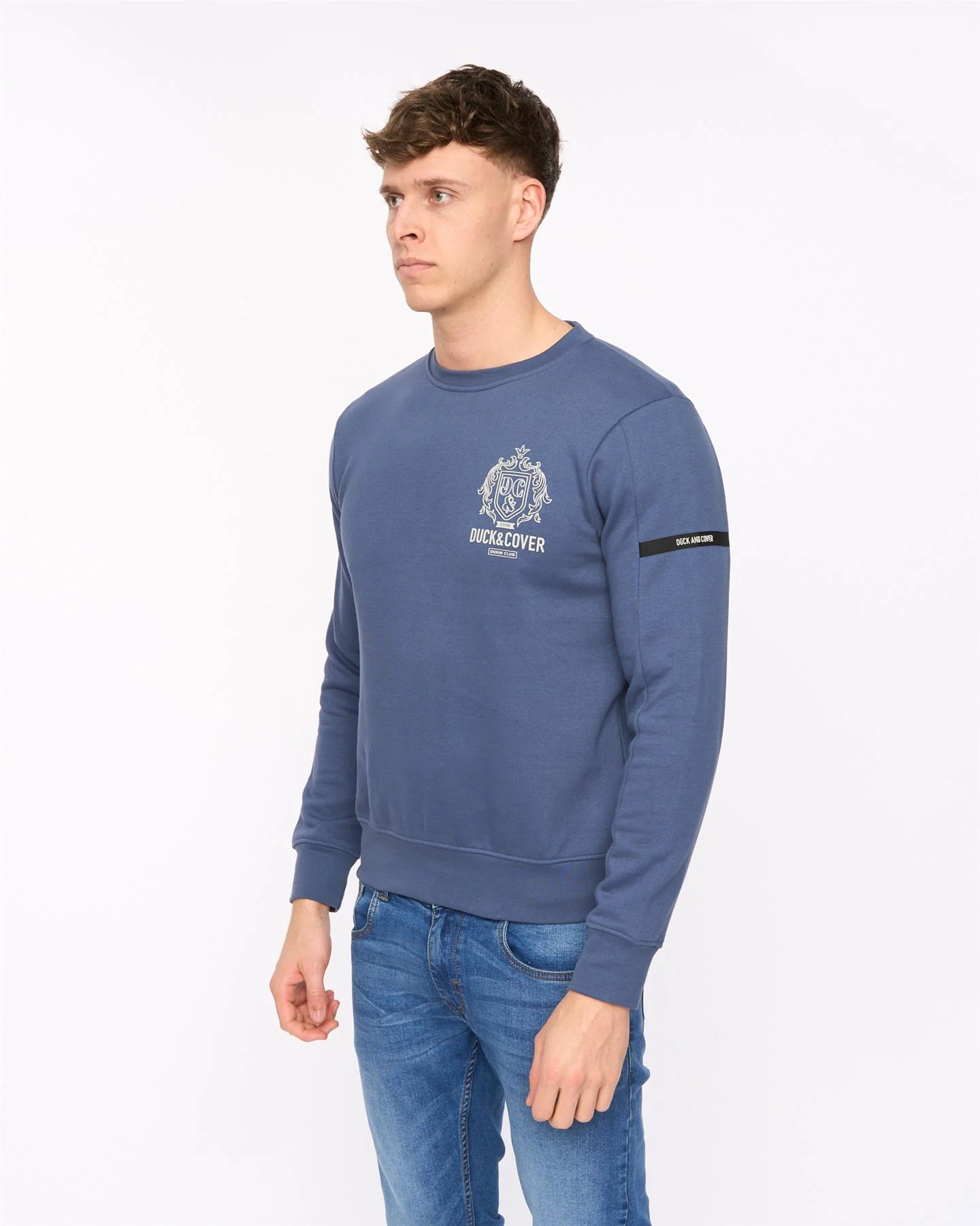 Stoneham Crew Sweat Denim Blue - Image 4