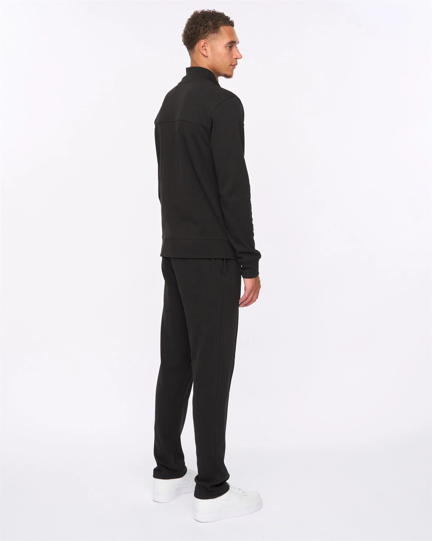 Tames Zip Thru Sweat & Joggers Set Black - Image 2