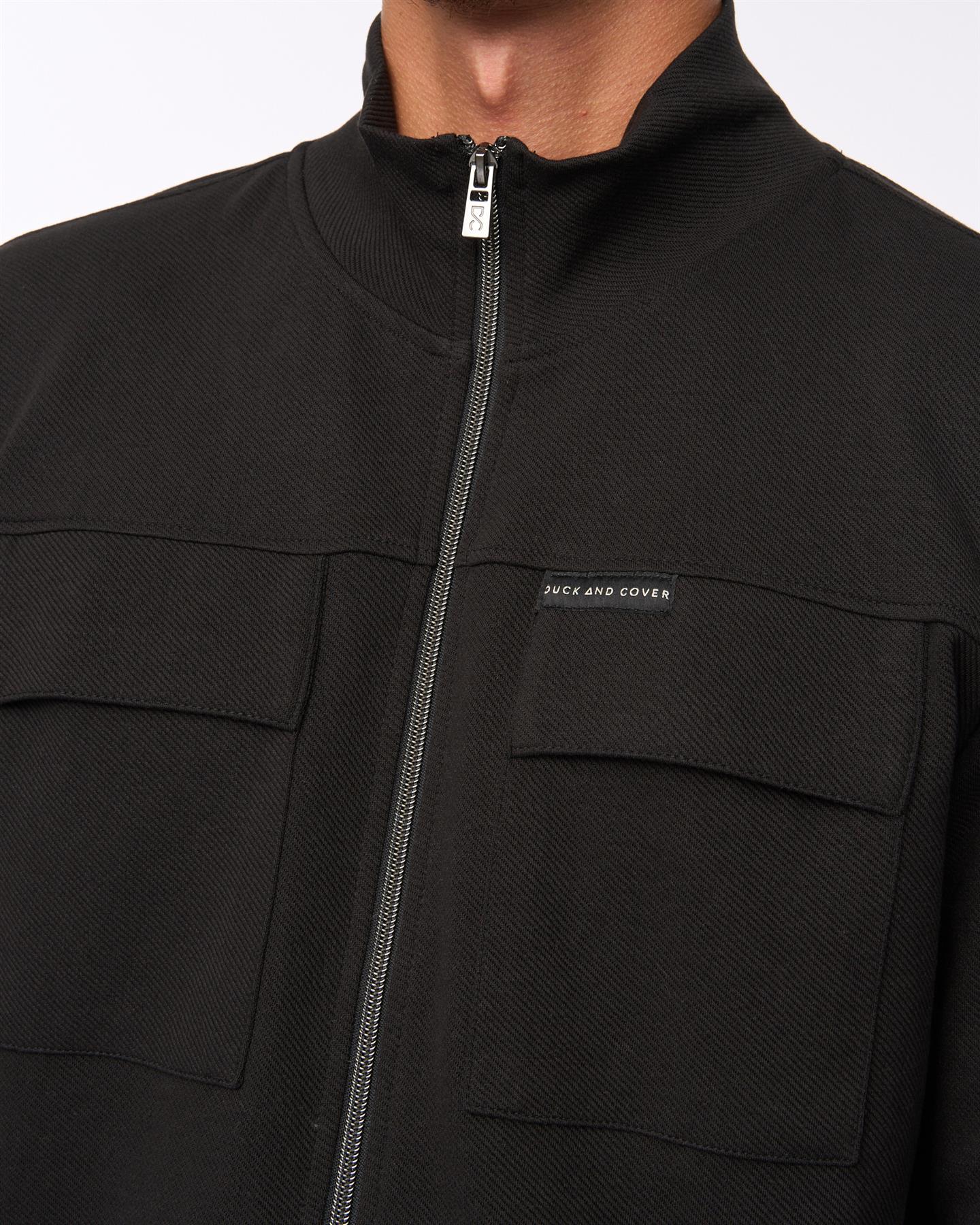 Tames Zip Thru Sweat & Joggers Set Black - Image 4