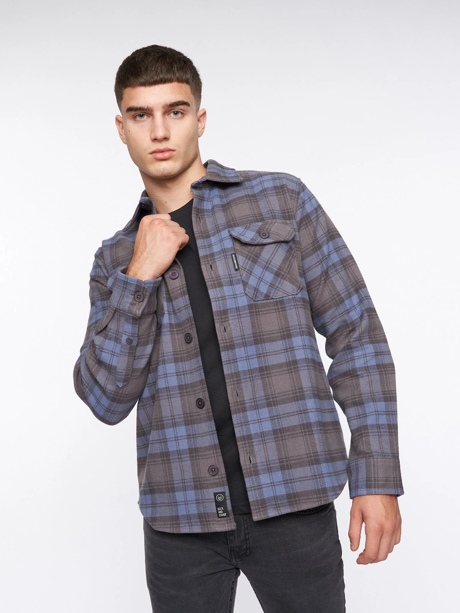 Willington Overshirt Blue Check - Image 4